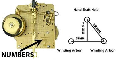 Sligh clock dial for Hermle  341 movement 150 mm 