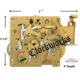 German-made Hermle 1051-030 clock movement with brass plates, multiple chime hammers, and balance wheel for triple-melody clocks.