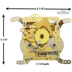 141-040K Hermle Clock Movement from