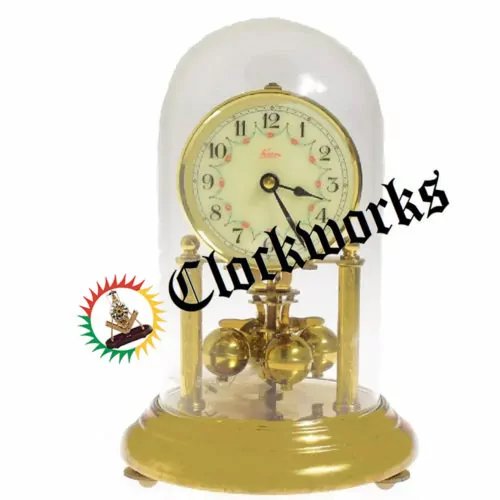 Anniversary Clock Glass Dome