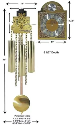 Tall-Case Grandfather Clock Kit from