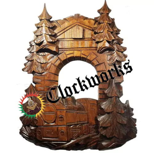 Cuckoo-Clock Front-Dressing Railroad-Theme