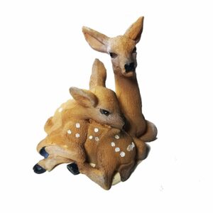 Deer Mother and Baby Figure for Cuckoo Clocks