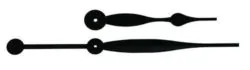 Long hands for battery operated clock movements
