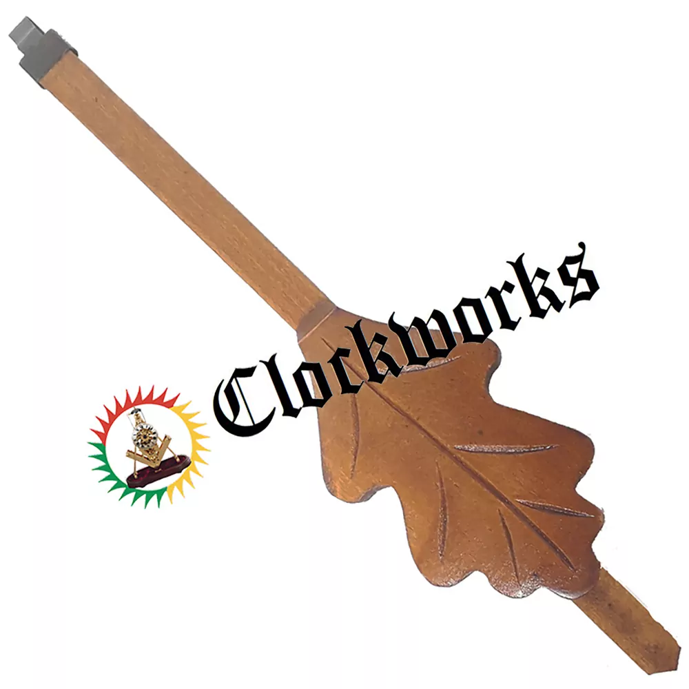 Wood Oak Leaf German Cuckoo Clock Pendulum for Eight Day Movement 