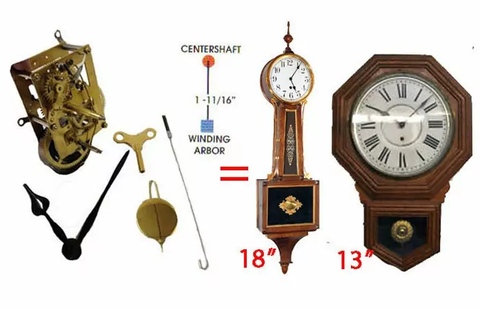 Time-Only Mechanical Clock Movement Kit - 1-800-381-7458 - Clockworks.