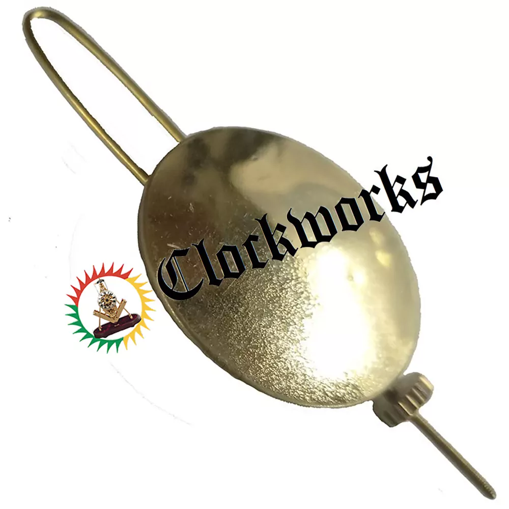 Adjustable Brass Front Clock Pendulum Bob 2" Shelf School Clock 