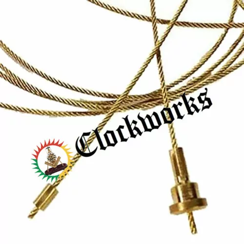 New Urgos Pre-Cut Clock Weight Cable with Brass End Fittings 2 Sizes! 