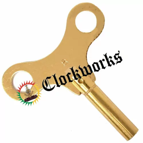 3.75mm New Small Brass Crank Clock Key Size 6 