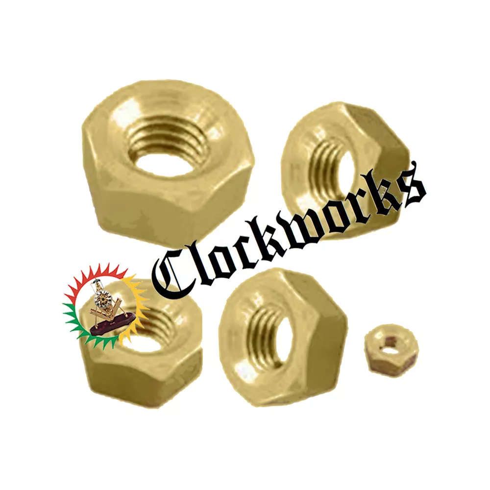 Clock Hex Nut Assortment - 6 Sided Nuts - Clockworks