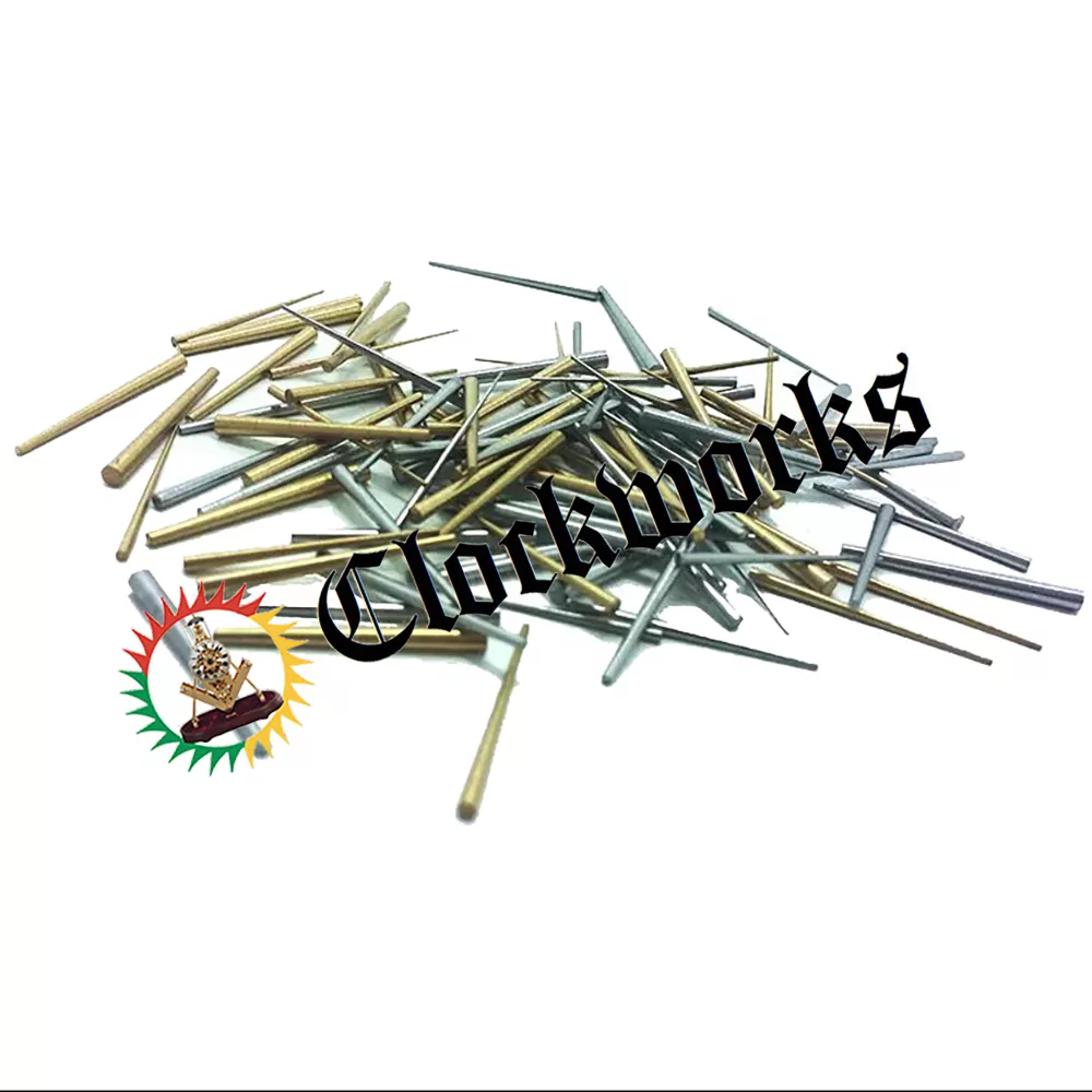 Brass Tapered Pins 0.5mm-0.8mm 25,50,100 Packs - Clock Repair Parts Spares 