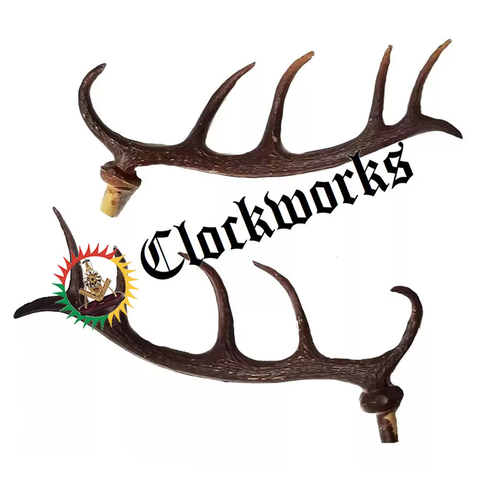Details about   Pair of  Vintage Wood Deer Antlers for Old Cuckoo Hunters Clock Parts repair #6 