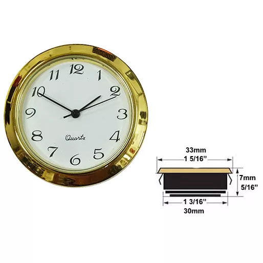 Clock Insert For 1-3/16-Hole Clock Insert For 1-3/16-Hole from