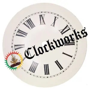 round.white.roman.clock.dialW from