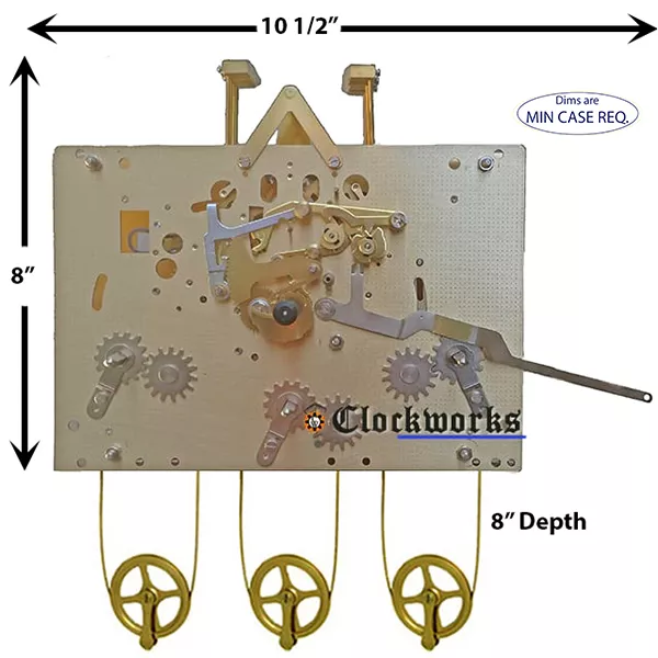 1161-853 Hermle Clock Movement from