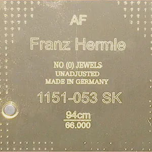 Hermle 1151-053 clock identification from