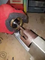 Clock hole end mainspring work from