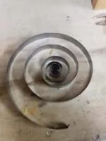 Clock mainspring out of the barrel from