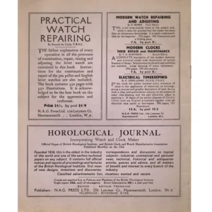 British Horological Institute Correspondence Course Intermediate Grade Second Year Lesson 9_2 from