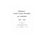 Richmonds Clock & Watch Repairers and Jewelers 1900 1983_1 from