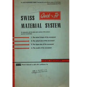 Swiss Material System 1948 Edition John A Poltock and Co._1