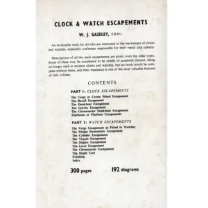 Watch and Clock Making and Repairing Second Edition by W.J. Gazeley F.B.H.I._2 from