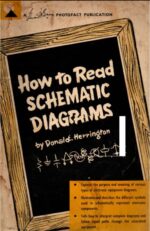 Cover of the vintage book “How to Read Schematic Diagrams” showing illustrated frame design and instructional subtitle.