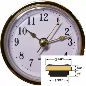 Clock Insert For 2-3/8-Hole #F3B