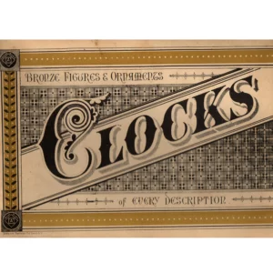 1879 Illustrated Catalogue of Clocks Manufactured by The Ansonia Clock Co