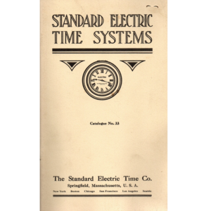 Standard Electric Time Systems Catalog No 33 from the Standard Electric Time Co_1