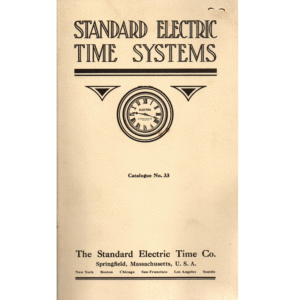Standard Electric Time Systems Catalog No 33 from the Standard Electric Time Co_1 from