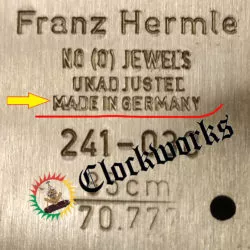 hermle.clock.movement.identification.markings.wtr from