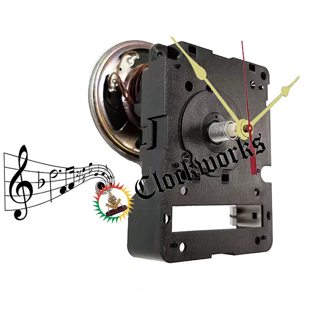 Seiko Quartz Clock Movement Dual Chime Westminster Whittington 11/16” Shaft  