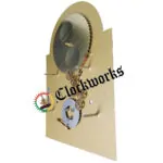1161-853 Clock Dial White Floral Calendar wtr2 from