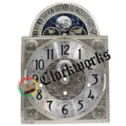 Kieninger KSU Silver Tone Clock Moon Dial