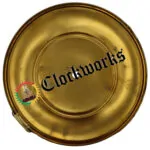 Back view of 8 inch brass hinged bezel for Roman numeral clock dial