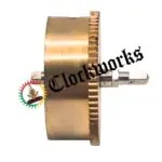 Hermle 131 130 mainspring barrel 31 replacement top view with brass cap and mounting post
