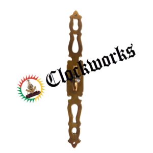 antiqued brass clock cabinet door ring pull 6-1-2 inch decorative hardware